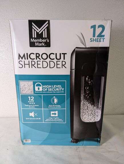 Member's Mark 12-Sheet Micro-Cut Shredder , Open Box