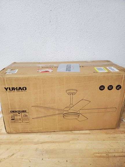 YUHAO 52 " Brushed Nickel Ceiling Fan , Open Box