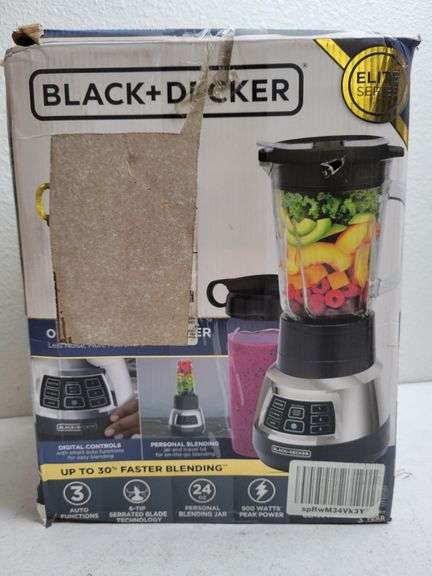 Black + Decker Quiet Blender w/ Cyclone Jar , Open Box
