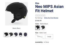 Giro Neo MIPS Asian Fit Helmet, Large , Like New