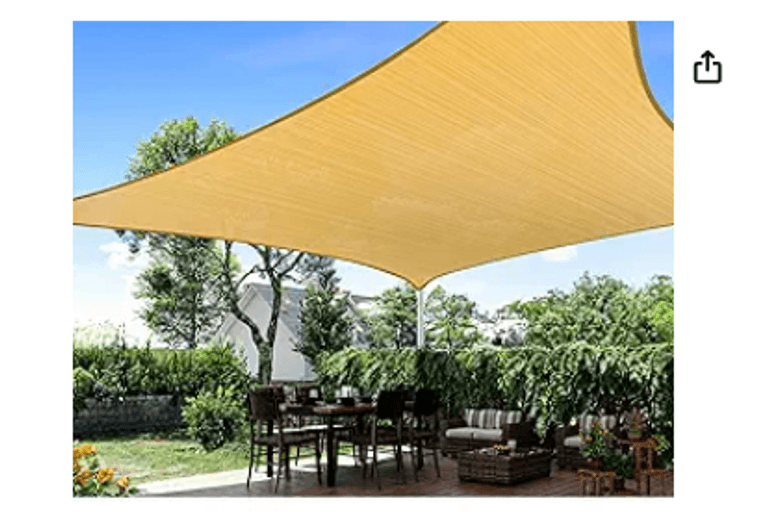 Shade&Beyond Sun Shade Sail Rectangular Curved Canopy, Open Box Rio