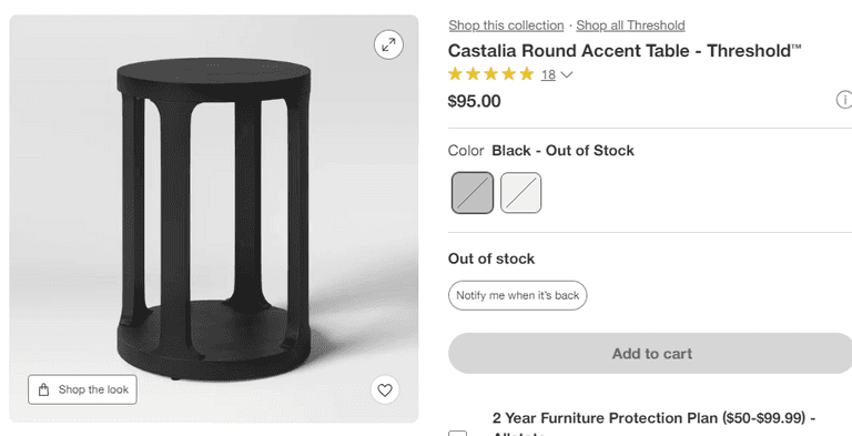 Castalia Round Accent Table - Threshold, Like New - Rio Grande Trade