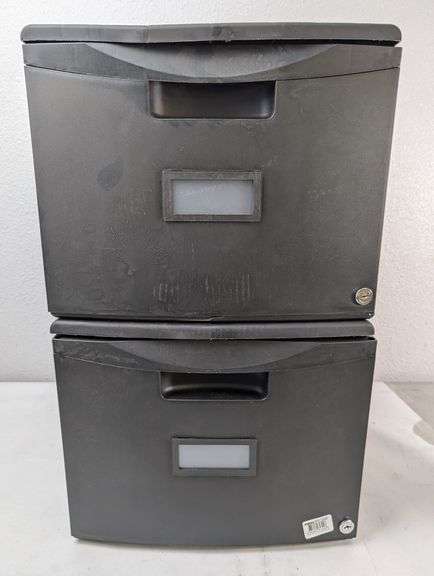 Storex Plastic 2-Drawer Mobile Pedestal File Cabinet, Like New