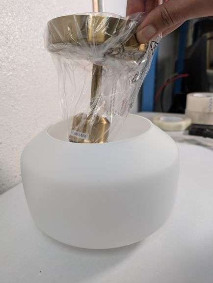 Gold Semi-Flush Ceiling Light, Like New