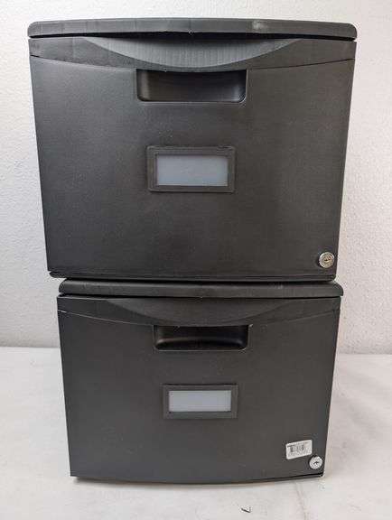 Storex Plastic 2-Drawer Mobile Pedestal File Cabinet, Open Box