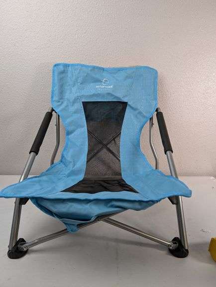 SUNNYFEEL Low Folding Beach Chair for Adults, Like New