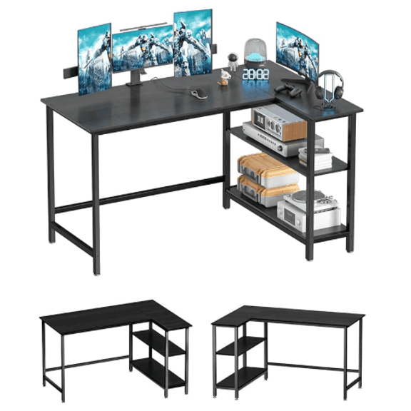 WOODYNLUX L Shaped Desk - 39" Home Office Computer Desk with Shelf ...