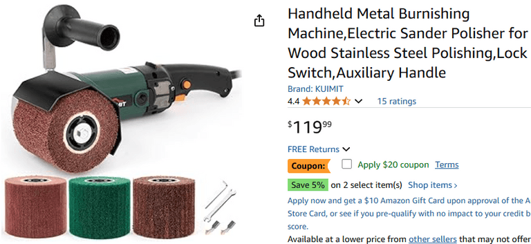 KUIMIT Handheld Metal Burnishing Machine | Open Box