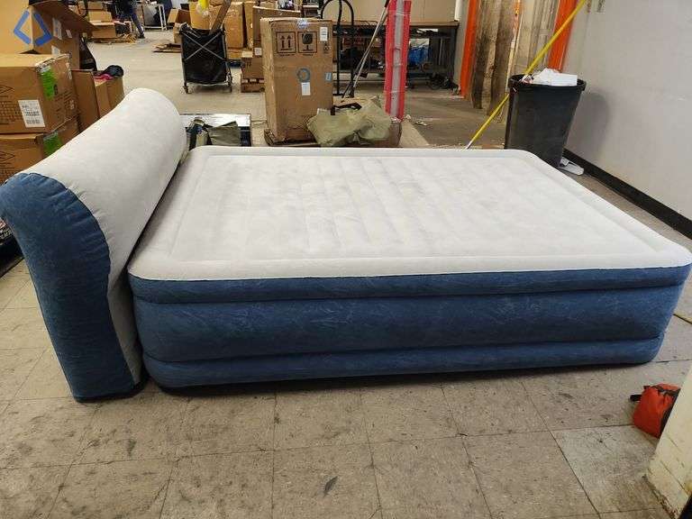 Intex Queen Dura-Beam Headboard Airbed w/Internal Pump | Open Box