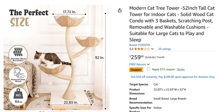 Cat Tree Tower | Like New