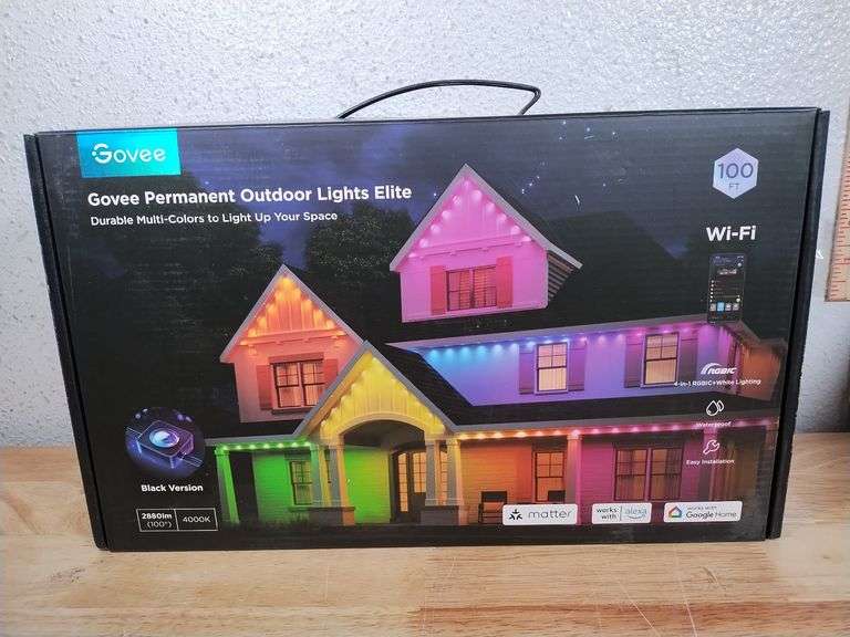 Govee 100ft RGBICW Permanent Outdoor Lights Elite | Open Box