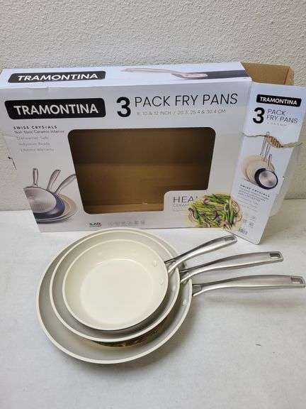 Tramontina Cold Forged 8", 10", and 12" Fry Pans with Ceramic Interior | Open Box
