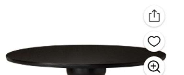 Maven Lane Mila Contemporary Round Wooden Dining Table in Refined Black Finish, TABLE TOP ONLY | Open Box | (See Condition Notes)