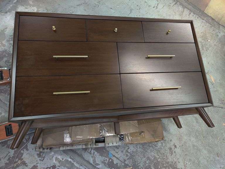 7-Drawer Dresser, 56" W x 36" H x 19" D | Damaged | (See Condition Notes)