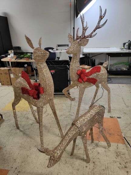 Animated Pre-Lit Raindeer Set | Open Box | (See Condition Notes)