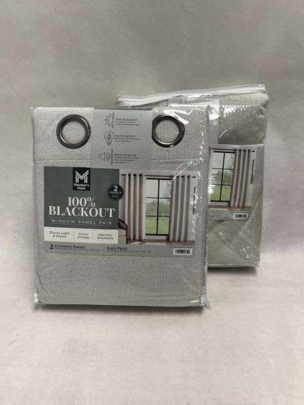 MEMBER'S MARK Blackout Window Panels Bundle, 2pc | Open Box | (See Condition Notes)
