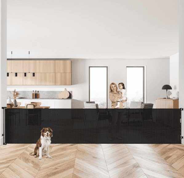 135 Inch Extra Wide Baby Gate for Extra Wide Openings, Retractable | Like New