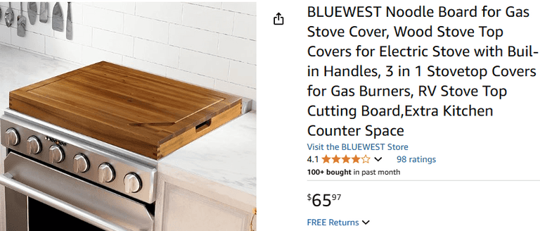 BLUEWEST Noodle Board for Gas Stove | Like New