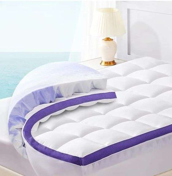 CHIXPACE Dual Layer 4" Memory Foam Mattress Topper Queen Size, | Open Box | (See Condition Notes)