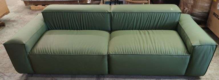 96" Wide Upholstered Simple Square Sofa | Open Box