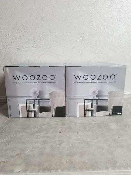 WOOZOO 360 Oscillating Fan 2 Pack | Open Box