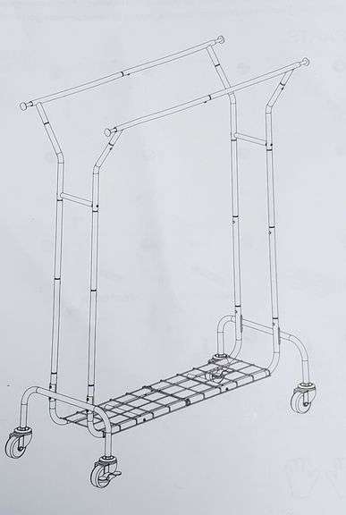 Heavy Duty Clothing Rack On Wheels | Open Box | (See Condition Notes ...