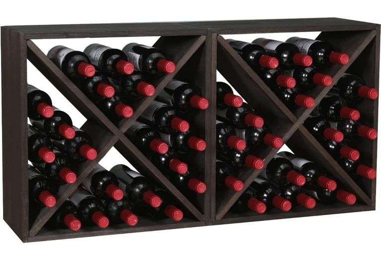FDHUIJIA Solid Wood Wine Rack, 20 x10", 48 Bottles | Open Box - Rio ...