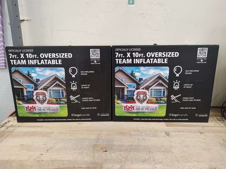 LOGOBRANDS Officially Licensed Oversized UNM Lobos Inflatable, 7 x 10', 2ct | Open Box