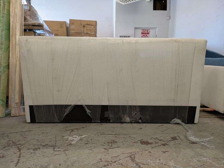 Headboard for Devin Linen Textured Fabric Upholstered Bed, 91" x 45" x 7"Headboard Only | Open Box | (See Condition Notes)