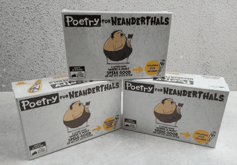 EXPLODING KITTENS Party Game Poetry For Neanderthals, Set of 3 | Like ...