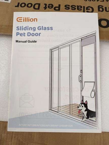 GILLION Sliding Glass Pet Door, 75-7/8" - 81" | Open Box