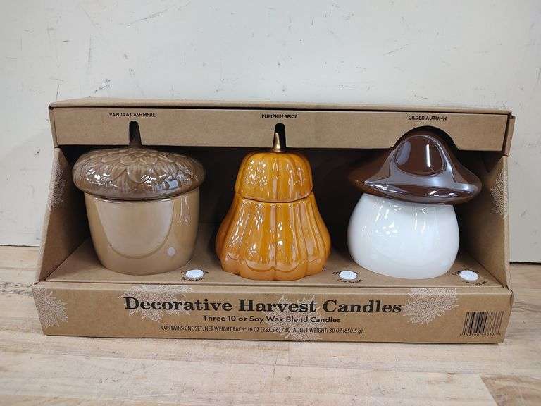 MEMBER'S MARK Decorative Harvest Candles, 3ct - 10oz ea. | Open Box