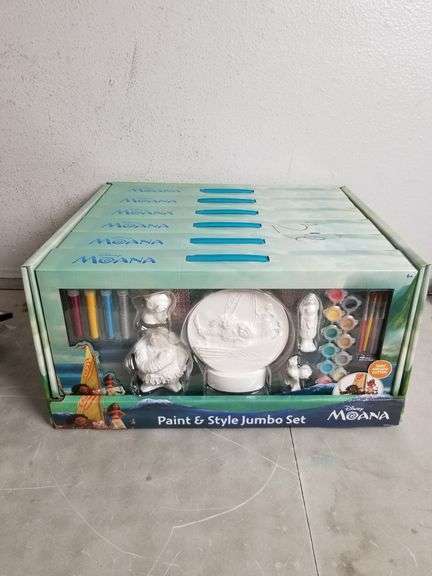 DISNEY MOANA Paint & Style Jumbo Set 6-Pack | Open Box