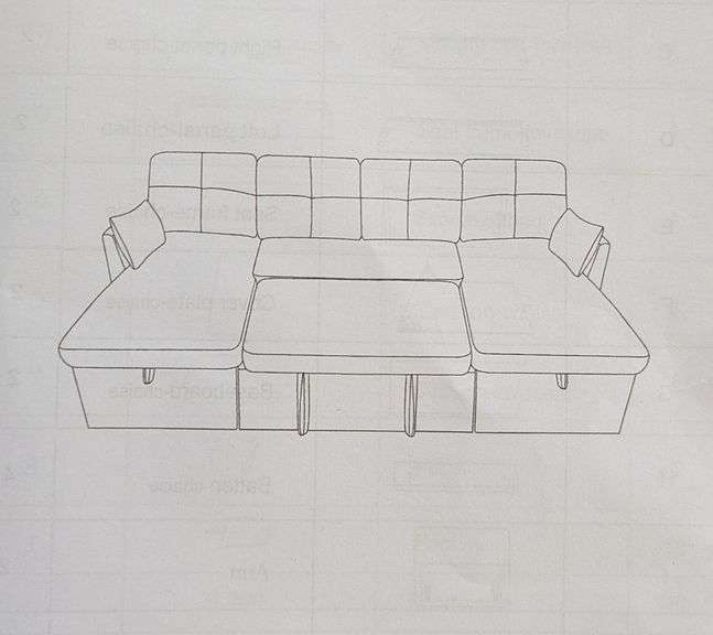 HZTXKJ Sofa Light Gray (Incomplete Set) | Open Box | (See Condition Notes)