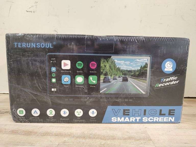 TERUNSOUL CarPlay / Android Smart Screen w/DashCam for Vehicles | Like New