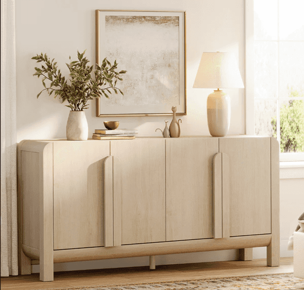 Adora Dresser For Bedroom w/ Curved Profile Design, 31.5'' H x 63'' W x 15.7'' D | Open Box