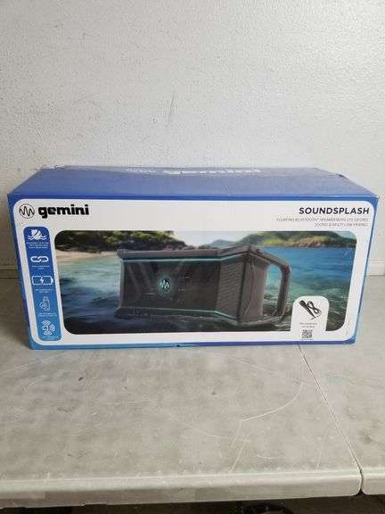 GEMINI SOUNDSPLASH SOSP600 Portable Bluetooth Speaker W/Mic | Open Box