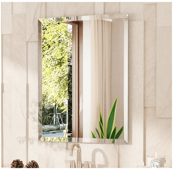 VocalStar Frameless Bathroom Mirror, 24" x 32" Rectangle | Open Box