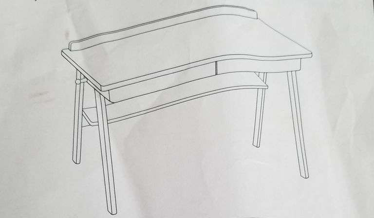 47" Mid-Century Modern Walnut Writing Desk | Open Box | (See Condition Notes)