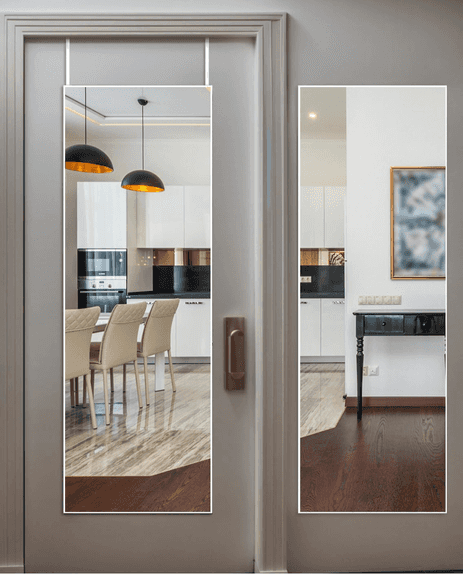 Over The Door Full Mirror 48x14" White | Like New