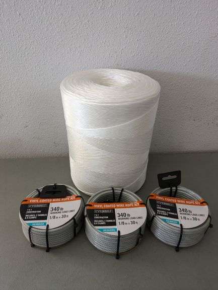 Off Hours Rope EVERBILT Rope BUNDLE - Vinyl Coated Wire Rope Kit, (1/8