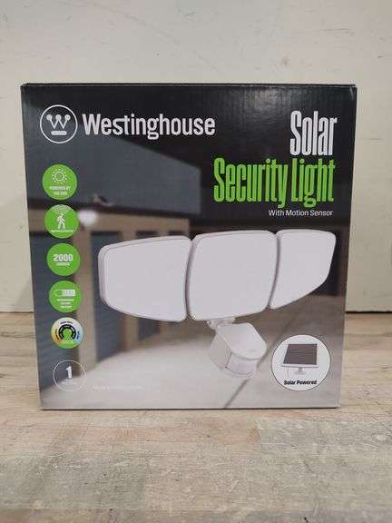 WESTINGHOUSE Solar Security Light w/Motion Sensor, 12.28"L | Open Box | (See Condition Notes)