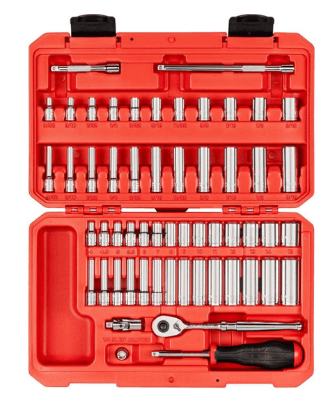 Tekton - Ratchet & Socket Set: 56 Pc, 5/32 to 9/16