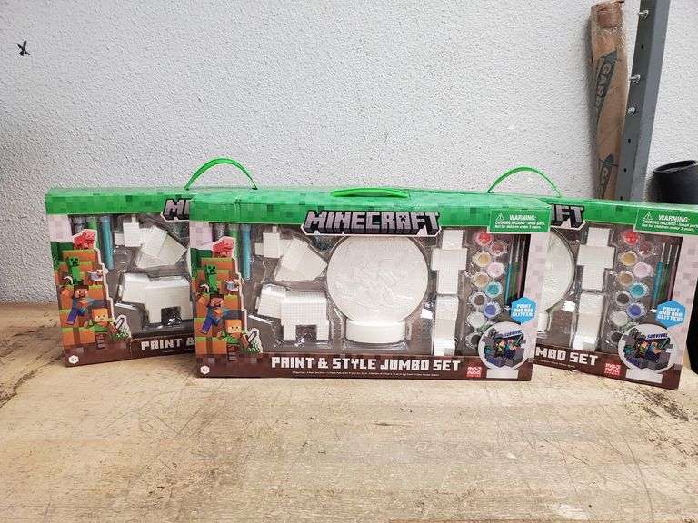 Minecraft Pro Set (BUNDLE) MINECRAFT Print & Style Jumbo, Set of 3 | Like New - Rio ...