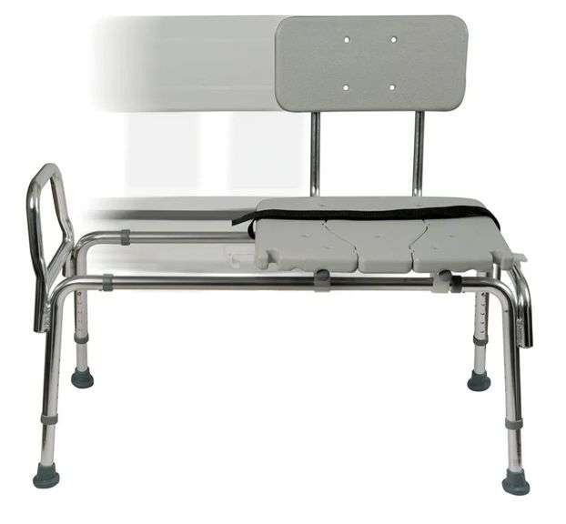 DMI Tub Transfer Bench and Shower Chair 19.25x39x37" | Open Box