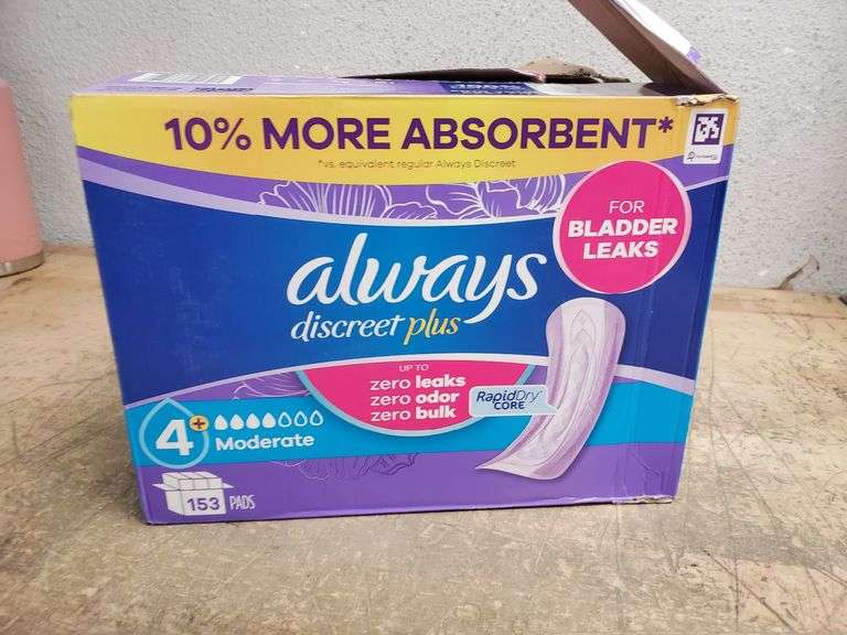 ALWAYS Discreet Plus Pads, 153 Ct | Like New | (See Condition Notes ...