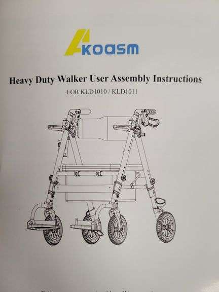 AKOASM Heavy Duty Rollator Walker for Seniors with a Seat holds 450lbs ...
