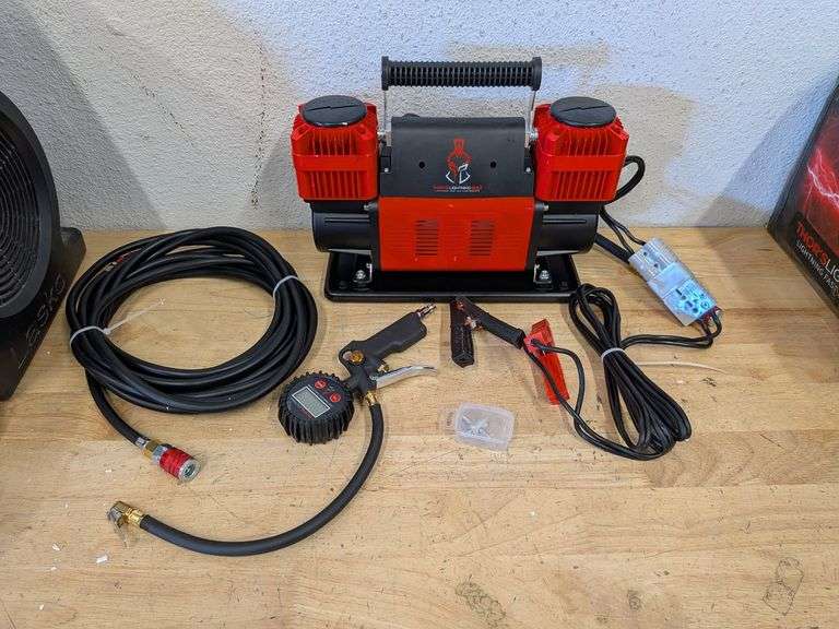 Thor's Lightning Bolt Portable 12v True Dual Air Compressor | Open Box