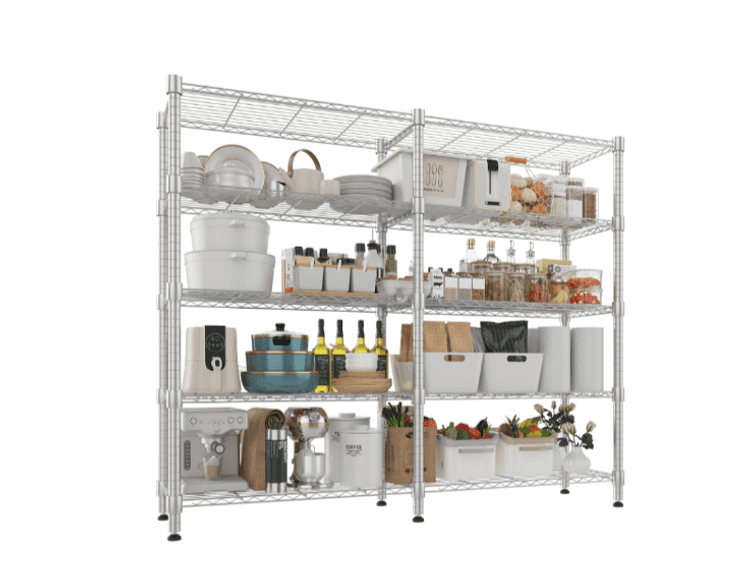 Shelf Net Panel 5-Tier Metal Wire Heavy Duty Storage Shelf, Shelf Panels 28.2