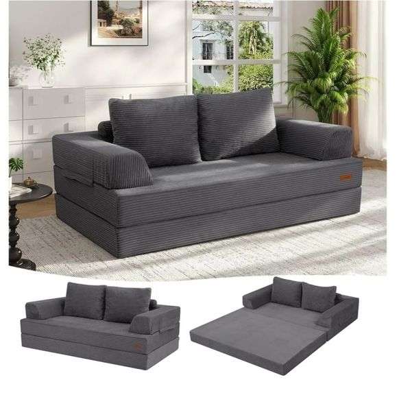 COMAX Convertible Sofa Bed, 70.9x59x6" | Open Box